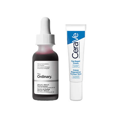 CERAVE SET SERUM AHA 30% + BHA 2% PEELING SOLUTION + CREMA CONTORNO OJOS 14 ML