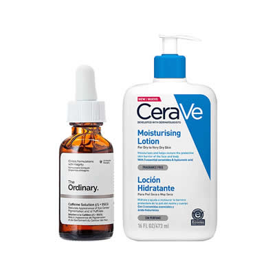 CERAVE SET SERUM CAFFEINE SOLUTION 5% + EGCG 30 ML + LOCION HIDRATANTE 473 ML