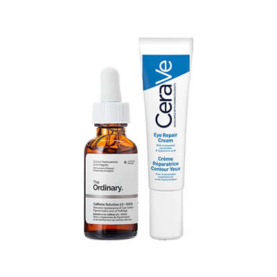 CERAVE SET SERUM CAFFEINE SOLUTION 5% + EGCG + CREMA CONTORNO OJOS 14 ML