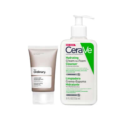 CERAVE SET TRATAMIENTO AZELAIC ACID SUSPENSION 10% 30 ML + LIMPIADOR CREMA ESPUMOSA 236 ML