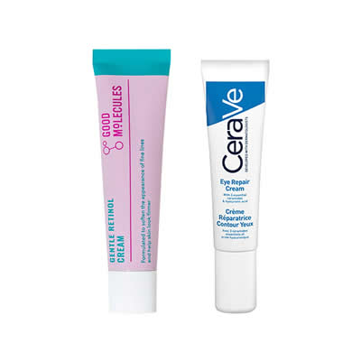 CERAVE SET TRATAMIENTO CREMA RETINOL SUAVE GOOD MOLECULES 30 ML + CREMA CONTORNO DE OJOS 14 ML