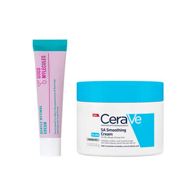 CERAVE SET TRATAMIENTO CREMA RETINOL SUAVE GOOD MOLECULES + CREMA HIDRATANTE UREA SA 340 GR