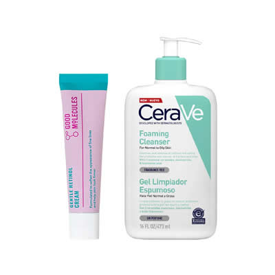CERAVE SET TRATAMIENTO CREMA RETINOL SUAVE GOOD MOLECULES + GEL LIMPIADOR ESPUMOSO 473 ML
