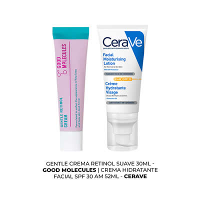 CERAVE SET TRATAMIENTO FACIAL CREMA RETINOL SUAVE GOOD MOLECULES + CREMA HIDRATANTE AM 52 ML
