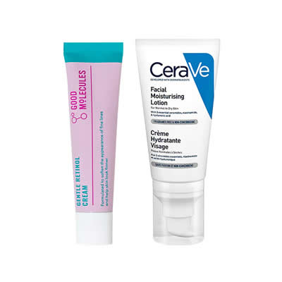 CERAVE SET TRATAMIENTO FACIAL CREMA RETINOL SUAVE GOOD MOLECULES + CREMA HIDRATANTE PM 52 ML