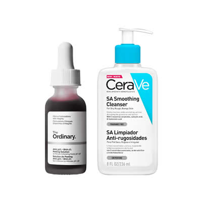 CERAVE SET TRATAMIENTO SERUM AHA 0.3 + BHA 0.02 PEELING SOLUTION + LIMPIADOR SUAVIZANTE SA 236 ML