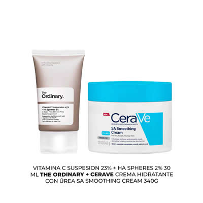CERAVE SET TRATAMIENTO VITAMINA C SUSPENSION 23% + HA SPHERES 2% + CREMA HIDRATANTE UREA SA 340 GR
