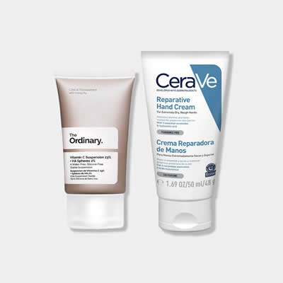 CERAVE SET TRATAMIENTO VITAMINA C SUSPENSION 23% + HA SPHERES 2% + CREMA REPARADORA MANOS 50 ML
