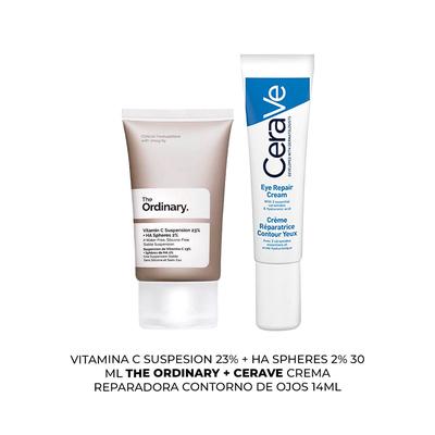 CERAVE VITAMINA C SUSPESION 23% + HA SPHERES 2% + CREMA CONTORNO DE OJOS 14ML