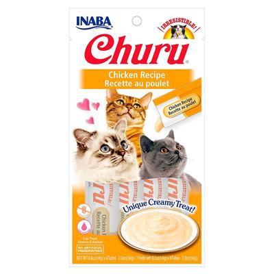CHURU PURE PATE SNACK CREMOSO PARA GATOS SABOR POLLO 56G