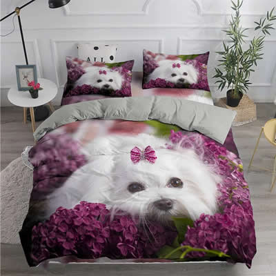 COBERTOR JUEGO CAMA ESTAMPADO 3D DISEÑO PERRO FUNDA EDREDON FUNDA ALMOHADA - NORDICO