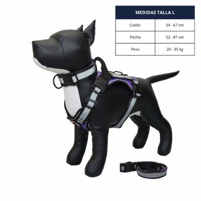 COLLAR Y PECHERA TACTICA REFORZADA PARA PERRO TALLA L