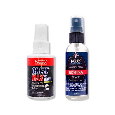 DERMO SUMAK LOCION CREZE MAX FORMEN 60ML + BIOTINA CONTROL DE CAIDA VOSS 60ML