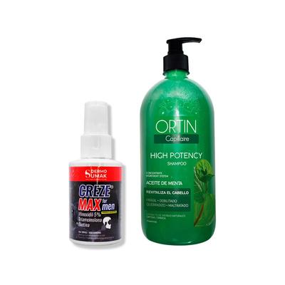 DERMO SUMAK LOCION CREZE MAX FORMEN 60ML + SHAMPOO ORTIN CAPILLAIRE 1LT