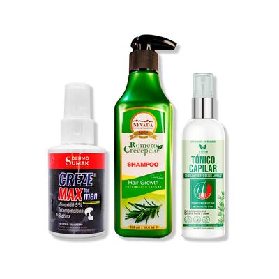 DERMO SUMAK LOCION CREZE MAX FORMEN + SHAMPOO ROMERO + TONICO CAPILAR ROMERO 320ML