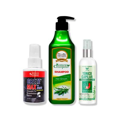 DERMO SUMAK LOCION CREZE MAX FORMEN + SHAMPOO ROMERO + TONICO CAPILAR ROMERO 520ML