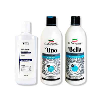 DERMO SUMAK SHAMPOO ANTICAIDA 250ML + SHAMPOO UNO 500GR + MASCARA BELLA 500GR