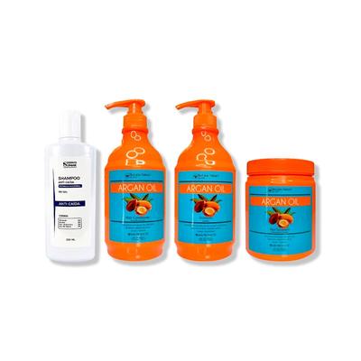 DERMO SUMAK SHAMPOO ANTICAIDA SIN SAL 250ML + PACK 3 ACEITE DE ARGAN 1LT C/U