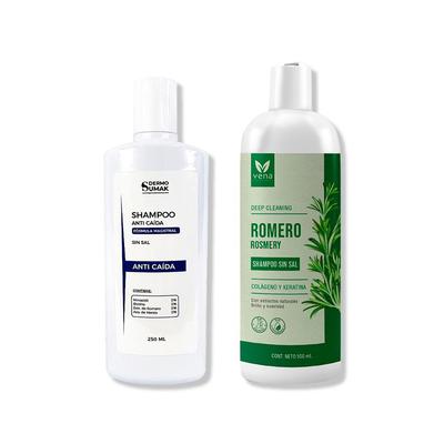 DERMO SUMAK SHAMPOO ANTICAIDA SIN SAL 250ML + SHAMPOO ROMERO VENA 500ML