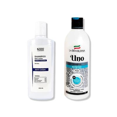 DERMO SUMAK SHAMPOO ANTICAIDA SIN SAL 250ML + SHAMPOO UNO 500GR 250ML + 500GR