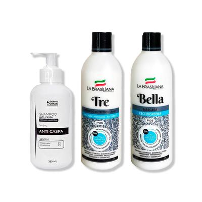 DERMO SUMAK SHAMPOO ANTICASPA 350ML + SHAMPOO TRE 500GR + MASCARA DIECI 500GR