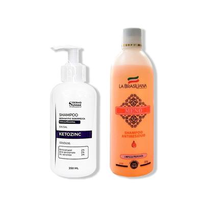 DERMO SUMAK SHAMPOO SIN SAL KETOZINC 350ML + SHAMPOO ANTIRESIDUO 500ML