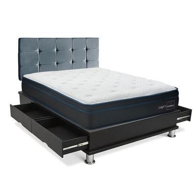 DRIMER DORMITORIO CUADROS GRAVITY 2 PLAZAS + ALMOHADAS + PROTECTOR GRIS - POCKET