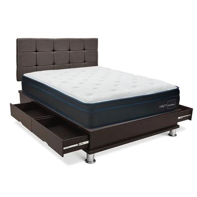 DRIMER DORMITORIO CUADROS GRAVITY 2 PLAZAS + ALMOHADAS + PROTECTOR MARRON - POCKET