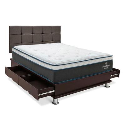 DRIMER DORMITORIO CUADROS PURE FRESH KING + ALMOHADAS + PROTECTOR MARRON - POCKET