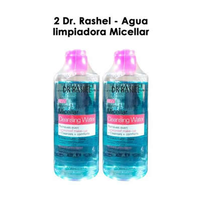 DR RASHEL PACK 2 DESMAQUILLANTE FACIAL AGUA LIMPIADORA MICELLAR PINK