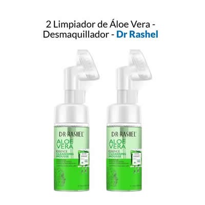DR RASHEL PACK 2 DESMAQUILLANTE FACIAL ALOE VERA ESSENCE MOUSSE LIMPIADOR