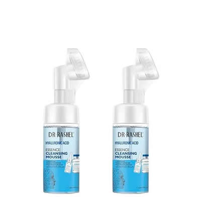 DR RASHEL PACK 2 DESMAQUILLANTE FACIAL LIMPIADOR ESENCIA MOUSSE ACIDO HIALURONICO DESMAQUILLADOR