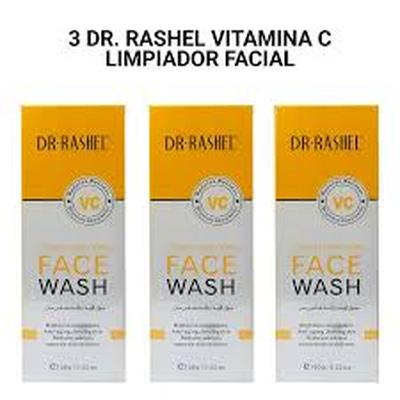 DR RASHEL PACK 3 DESMAQUILLANTE FACIAL VITAMINA C LIMPIADOR ILUMINADOR 100 GR