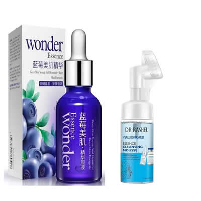 DR RASHEL SET SERUM FACIAL BIO AQUA BLUEBERRY + DESMAQUILLANTE HIALURON