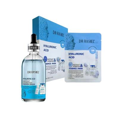DR. RASHEL ACIDO HIALURONICO PRIMER SERUM 100ML + MASCARILLA VELO FACIAL 5 UNIDADES