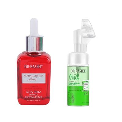 DR. RASHEL SERUM ALPHA HYDROXY ACID AHA-BHA + DESMAQUILLADOR DE ALOE VERA