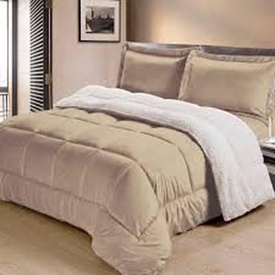 DUVETEX HOME EDREDON DE INVIERNO CON REVERSIBLE DE CORDERITO 2 PLAZAS 100% ALGODON PIMA