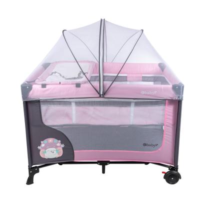 EBABY CUNA CORRAL HAPPY DREAM EB727-2 ROSADO