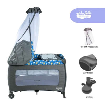 EBABY CUNA CORRAL MARINA METAL MULTICOLOR