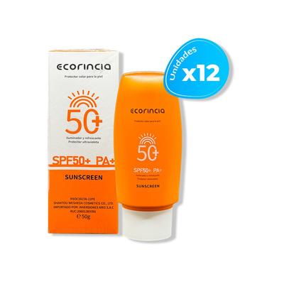 ECORINCIA PROTECTOR SOLAR 50 SPF 50G 12 UNIDADES