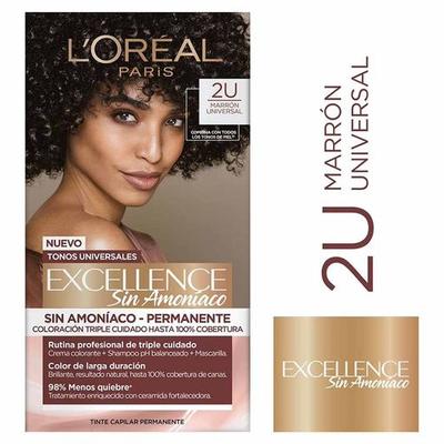 EXCELLENCE TINTE CAPILAR PERMANENTE SIN AMONIACO 2U MARRON CAJA 1UN