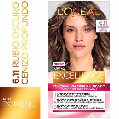 EXCELLENCE TINTE PARA CABELLO CREME 6 RUBIO OSCURO CHOCOLATE 1UN