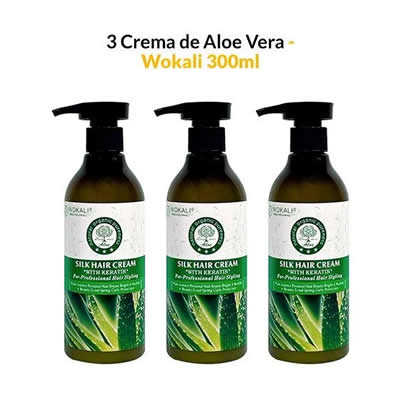 FRUIT OF THE WOKALI CREMA ALOE VERA 3 UNIDADES 300ML