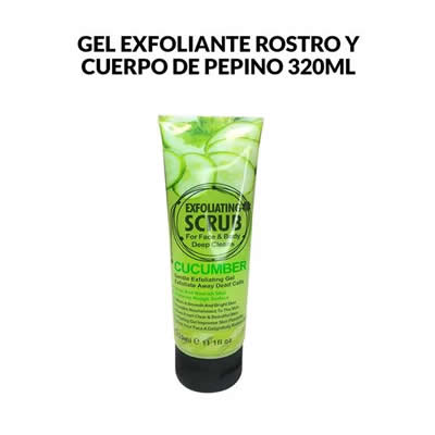 FRUIT OF THE WOKALI GEL EXFOLIANTE ROSTRO Y CUERPO DE PEPINO 320ML