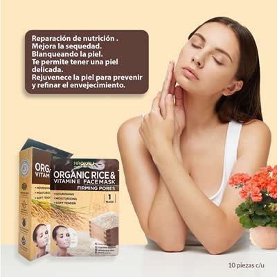 FRUIT OF THE WOKALI MASCARILLA FACIAL 30ML ARROZ 10 PIEZAS