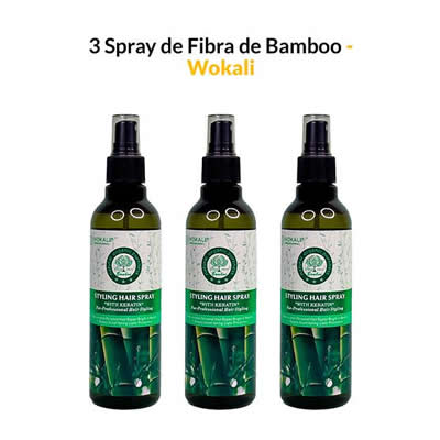 FRUIT OF THE WOKALI SPRAY FIBRA BAMBOO 250ML 3 UNIDADES
