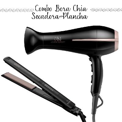 GAMA COMBO PLANCHA ALISADORA CHIA LED + SECADORA BORA CHIA 2200W
