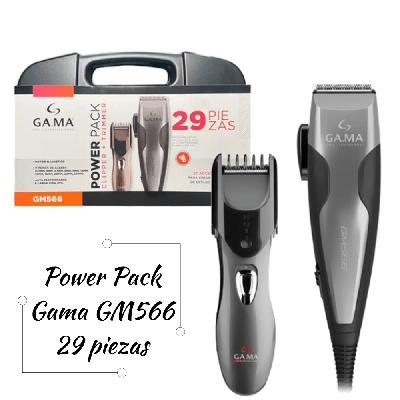 GAMA MAQUINA DE CORTAR CABELLO POWER PACK GM566 29 PIEZAS