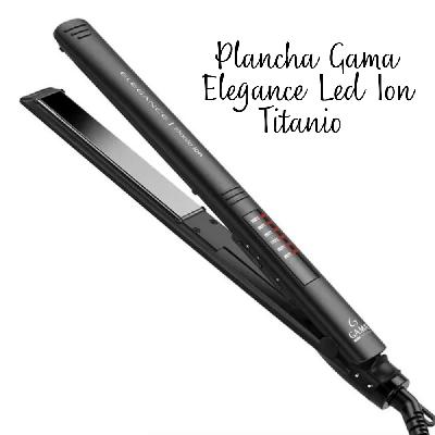 GAMA PLANCHA ALISADORA ELEGANCE LED ION TITANIO MAS BOLSO TERMICO