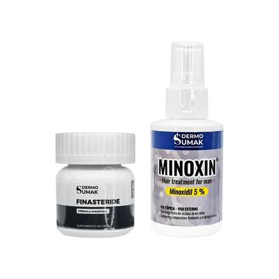 GENERICO TRATAMIENTO CAPILAR FINASTERIDE 1MG X 60 CAPSULAS + LOCION MINOXIN 60ML